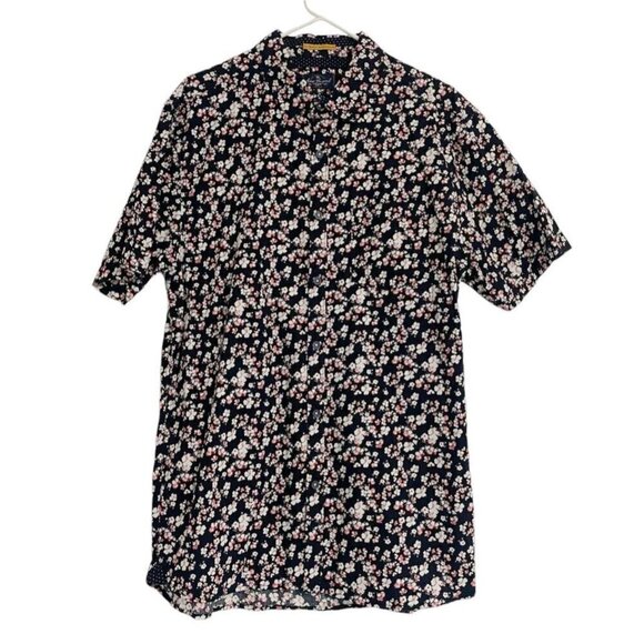 Across the Pond Size XL Button Down Shirt Short Sleeve Floral - Picture 1 of 8